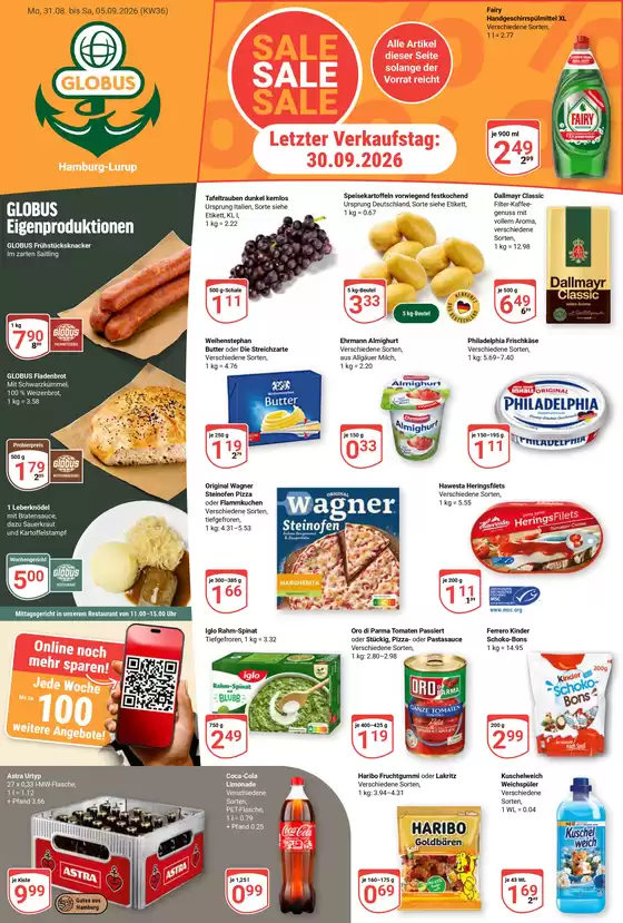 Globus Katalog | Aktuelle Angebote Hamburg | 2026-08-31T00:00:00.000Z - 2026-09-05T00:00:00.000Z