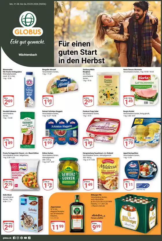Globus Katalog | Aktuelle Angebote Wächtersbach | 2026-08-31T00:00:00.000Z - 2026-09-05T00:00:00.000Z