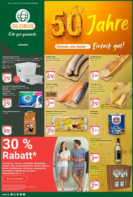 Globus Katalog in Alken | Aktuelle Angebote Lahnstein | 2026-08-31T00:00:00.000Z - 2026-09-05T00:00:00.000Z