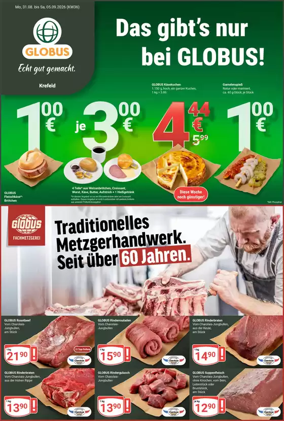 Globus Prospekt in Oberhausen | Aktuelle Angebote Krefeld | 2026-08-31T00:00:00.000Z - 2026-09-05T00:00:00.000Z