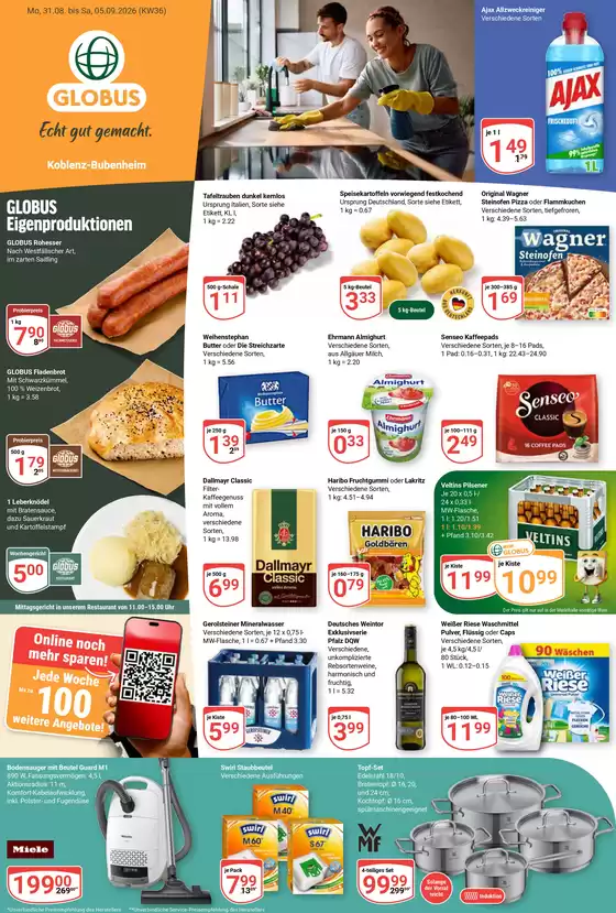 Globus Katalog in Horhausen (Westerwald) | Aktuelle Angebote Koblenz-Bubenheim | 2026-08-31T00:00:00.000Z - 2026-09-05T00:00:00.000Z