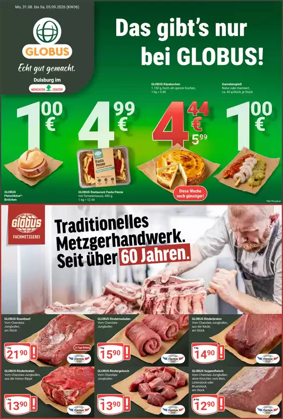 Globus Prospekt in Oberhausen | Aktuelle Angebote Duisburg | 2026-08-31T00:00:00.000Z - 2026-09-05T00:00:00.000Z