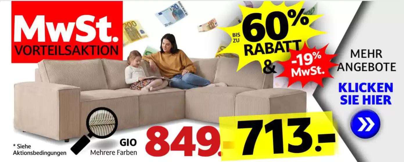 Seats and Sofas Prospekt | Mehr Angebote!  | 2026-09-04T00:00:00.000Z - 2026-09-22T00:00:00.000Z