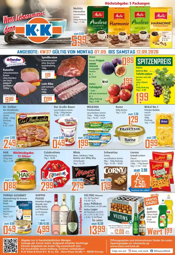Klaas & Kock Katalog | Klaas Kock flugblatt | 2026-09-07T00:00:00.000Z - 2026-09-12T00:00:00.000Z