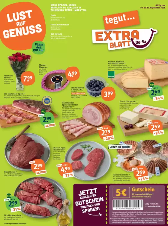 tegut Katalog | Tolles Angebot für Schnäppchenjäger | 2026-09-10T00:00:00.000Z - 2026-09-12T00:00:00.000Z