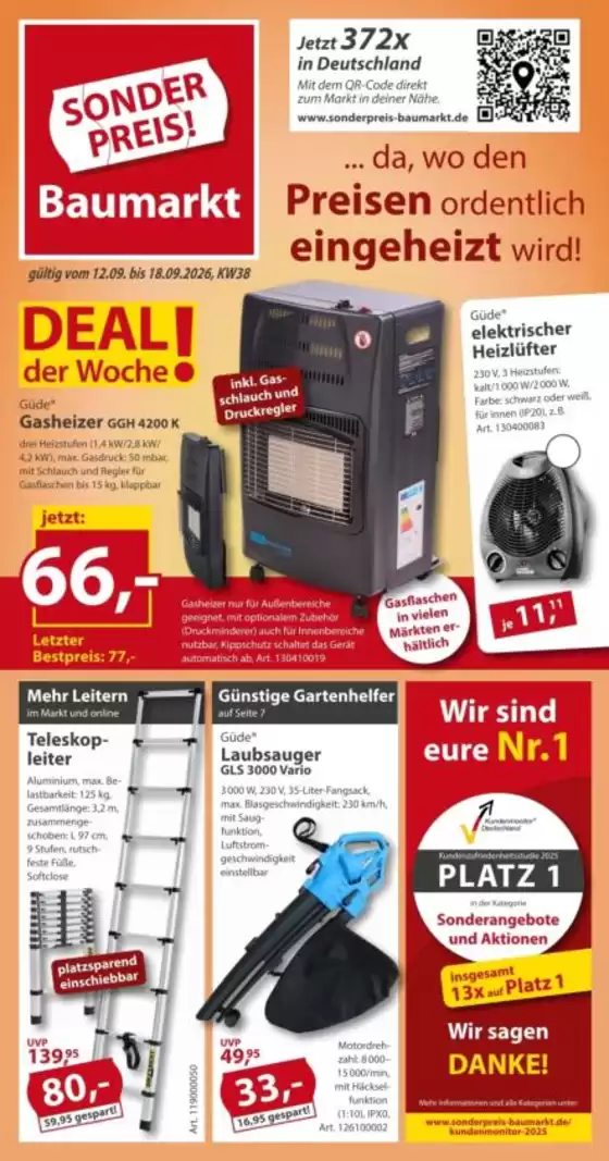 Sonderpreis Baumarkt Katalog | Große Auswahl an Angeboten | 2026-09-12T00:00:00.000Z - 2026-09-18T00:00:00.000Z