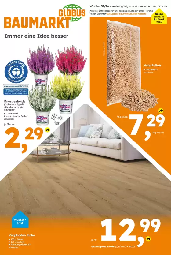 Globus Baumarkt Katalog | Globus Baumarkt prospekt | 2026-09-08T00:00:00.000Z - 2026-09-12T00:00:00.000Z