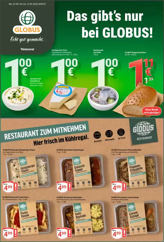 Globus Katalog | Aktuelle Angebote Tönisvorst | 2026-09-07T00:00:00.000Z - 2026-09-12T00:00:00.000Z