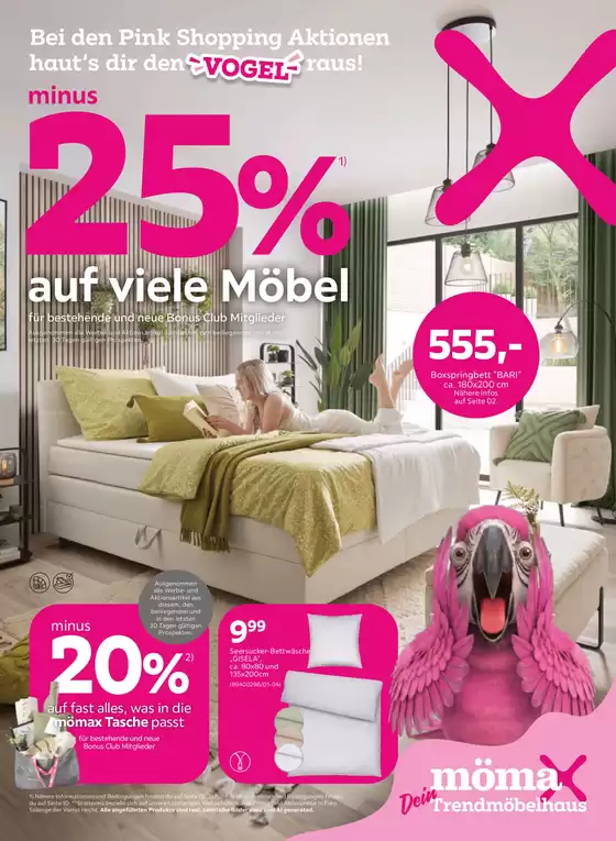 Mömax Katalog | -25 auf viele Möbel für bestehende und neue Bonus Club Mitglieder | 2026-09-08T00:00:00.000Z - 2026-09-13T00:00:00.000Z