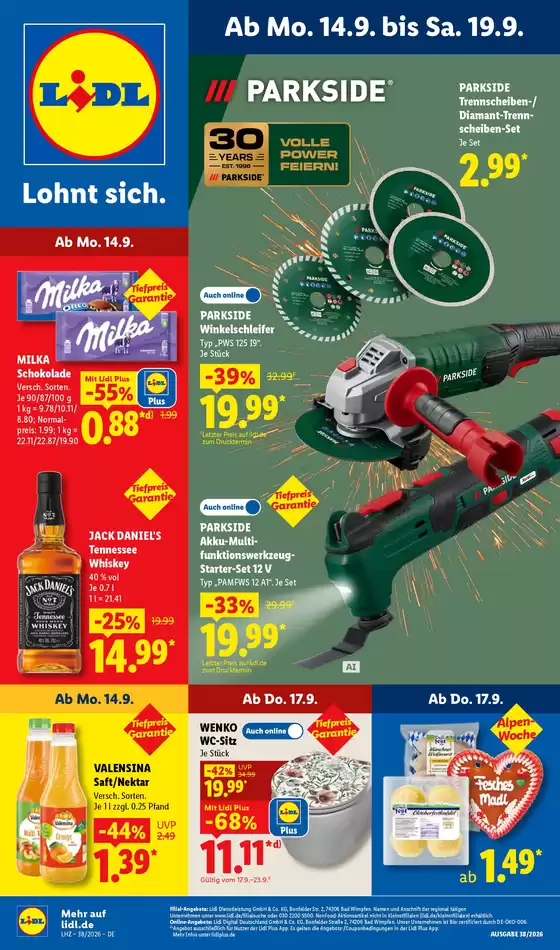 Lidl Prospekt | 14.09.2026 19.09.2026 | 2026-09-14T00:00:00.000Z - 2026-09-19T00:00:00.000Z