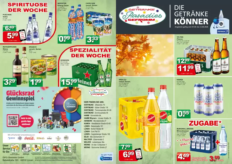 Getränkeparadies Gefromm Katalog | Aktuelle Deals und Angebote | 2026-09-07T00:00:00.000Z - 2026-09-12T00:00:00.000Z