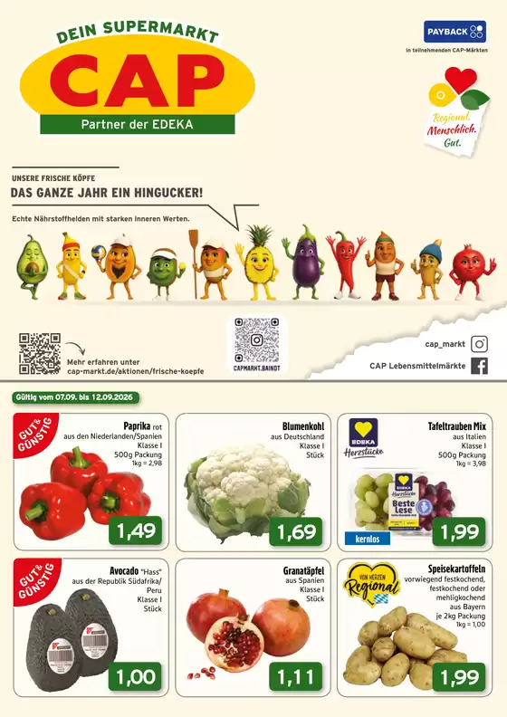 CAP Markt Katalog | Jetzt sparen mit unseren Deals | 2026-09-07T00:00:00.000Z - 2026-09-12T00:00:00.000Z