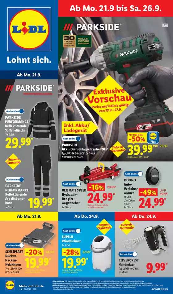 Lidl Katalog | 21.09.2026 26.09.2026 | 2026-09-21T00:00:00.000Z - 2026-09-26T00:00:00.000Z