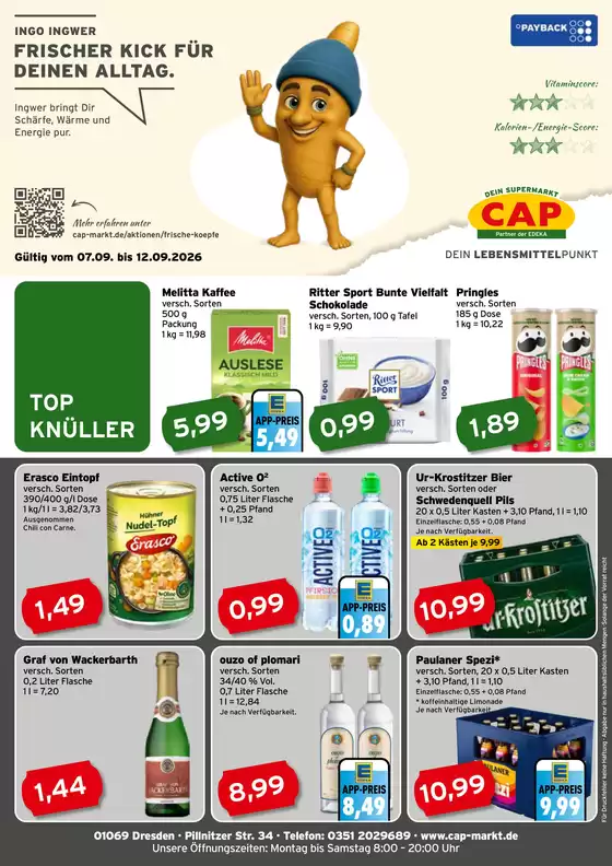 CAP Markt Prospekt | Tolles Angebot für Schnäppchenjäger | 2026-09-07T00:00:00.000Z - 2026-09-12T00:00:00.000Z
