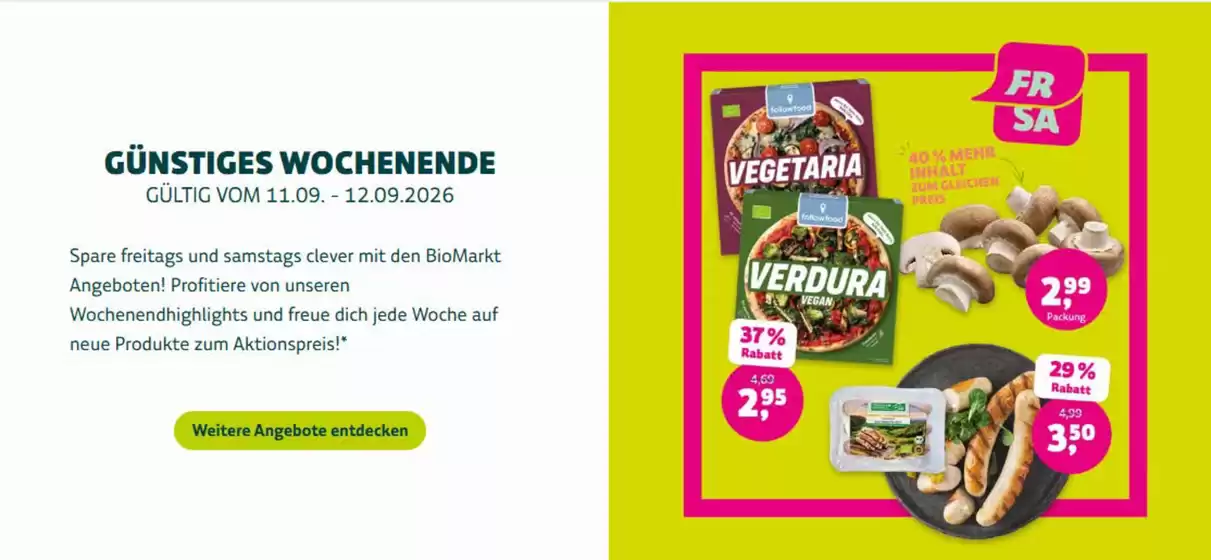 BioMarkt Katalog | Gunstiges Wpchenende~~ | 2026-09-11T00:00:00.000Z - 2026-09-12T00:00:00.000Z