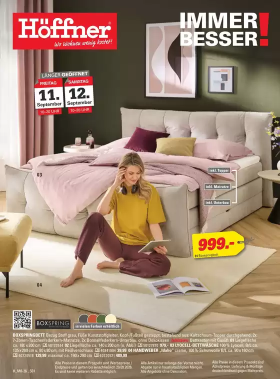 Höffner Katalog | Höffner flugblatt | 2026-09-11T00:00:00.000Z - 2026-09-29T00:00:00.000Z