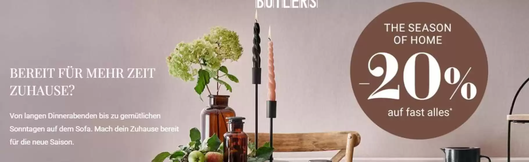 Butlers Prospekt in Kirchheim unter Teck | The Season Of Home -20% Auf Fast Alle` | 2026-09-09T00:00:00.000Z - 2026-09-19T00:00:00.000Z