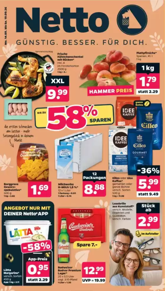 Netto Prospekt in Niedernhall | Gunstig Besser Fur Dich ! | 2026-09-14T00:00:00.000Z - 2026-09-19T00:00:00.000Z