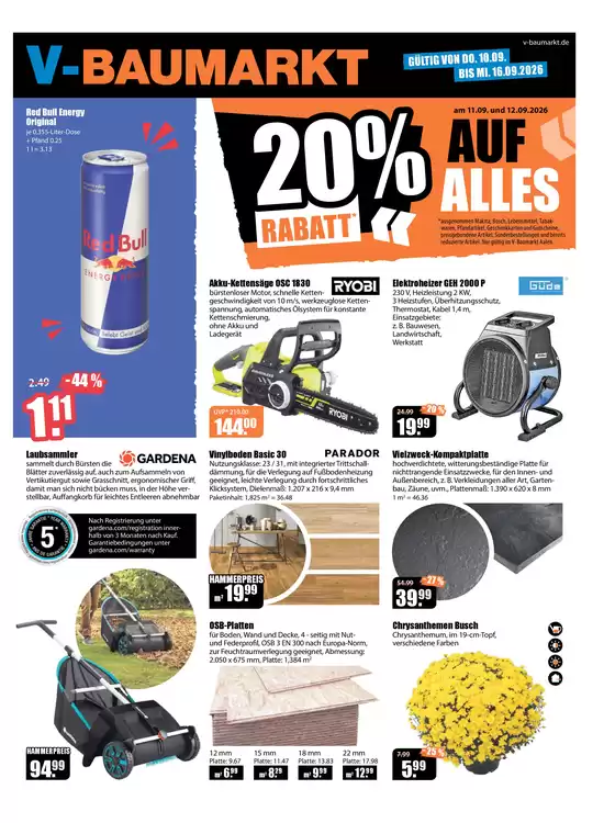 V Baumarkt Katalog | Attraktive Angebote entdecken | 2026-09-10T00:00:00.000Z - 2026-09-16T00:00:00.000Z