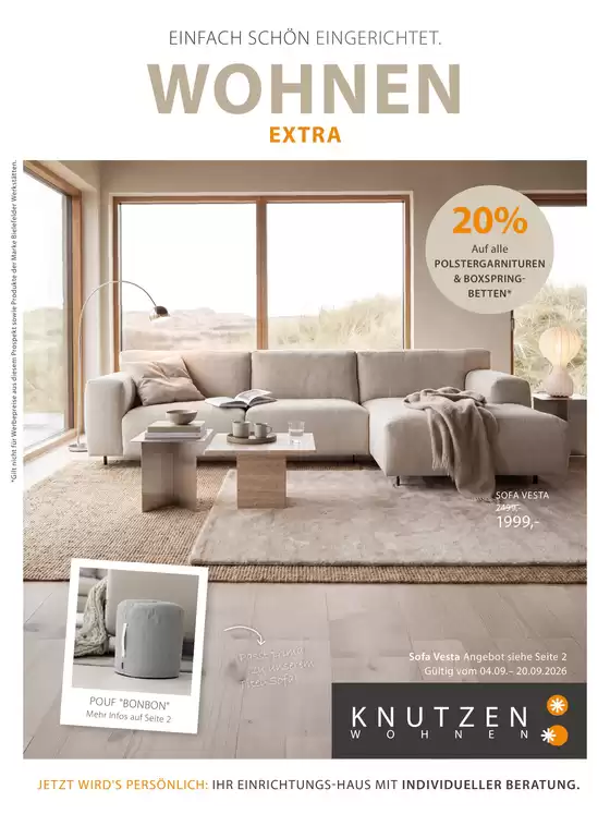 Knutzen Wohnen Katalog | WOHNEN EINFACH SCHÖN EINGERICHTET | 2026-09-10T00:00:00.000Z - 2026-09-30T00:00:00.000Z