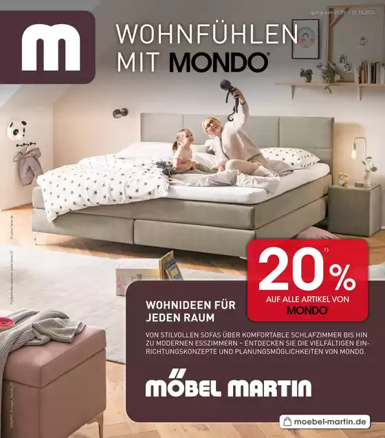 Möbel Martin Katalog | WOHNFÜHLEN MIT MONDO | 2026-09-10T00:00:00.000Z - 2026-10-31T00:00:00.000Z