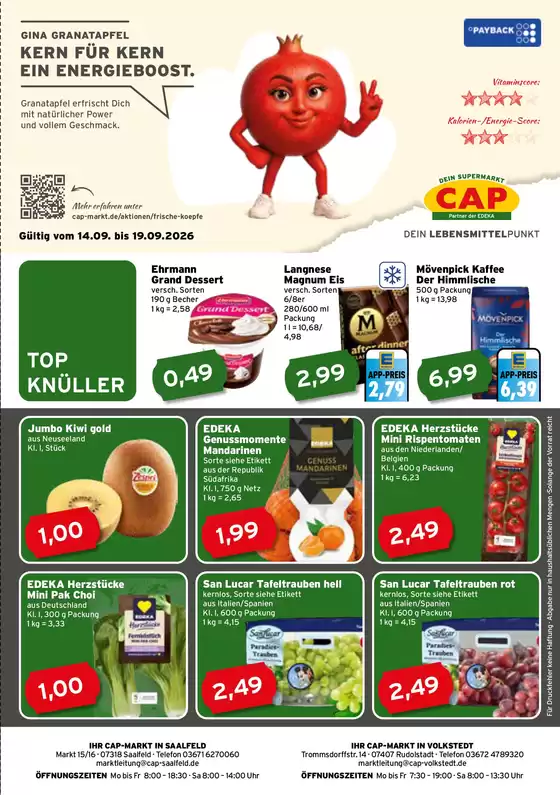 CAP Markt Katalog | Tolle Rabatte auf ausgewählte Produkte | 2026-09-14T00:00:00.000Z - 2026-09-19T00:00:00.000Z