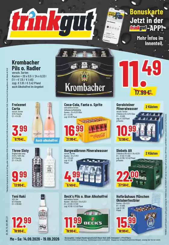 trinkgut Katalog | trinkgut flugblatt | 2026-09-14T00:00:00.000Z - 2026-09-19T00:00:00.000Z