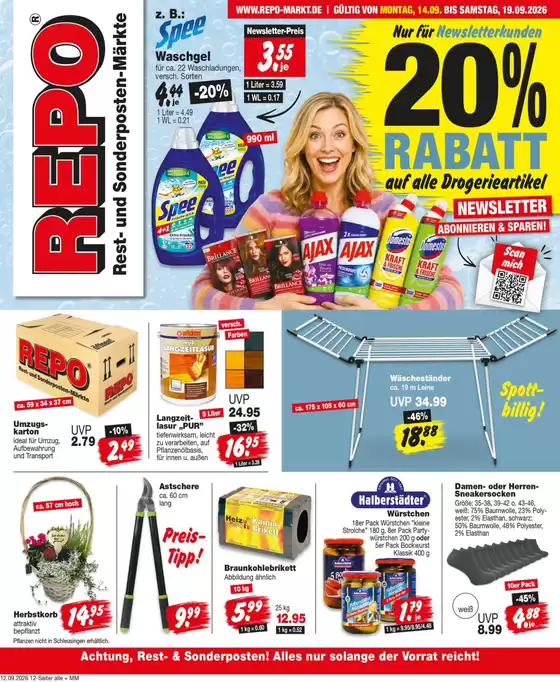 Repo Markt Katalog | Neue Angebote zum Entdecken | 2026-09-14T00:00:00.000Z - 2026-09-19T00:00:00.000Z