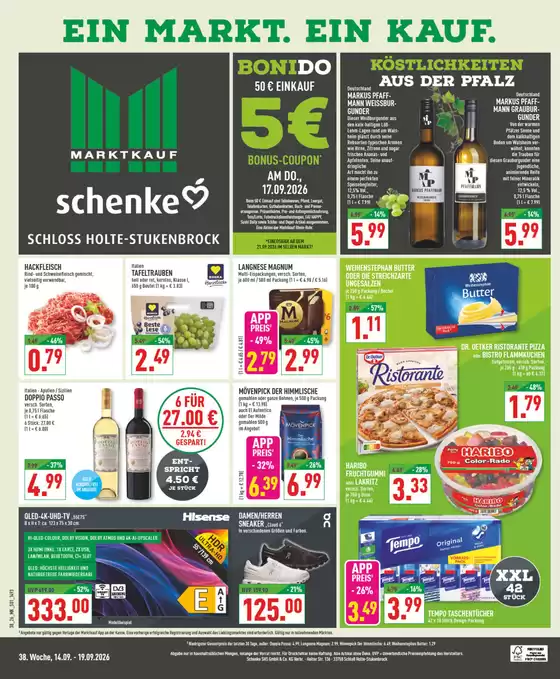 Marktkauf Katalog in Blankenstein | Tolles Angebot für Schnäppchenjäger | 2026-09-14T00:00:00.000Z - 2026-09-19T00:00:00.000Z