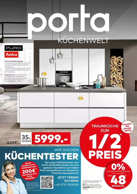 porta Möbel Prospekt in Lüchow (Wendland) | Top-Deals und Rabatte | 2026-09-14T00:00:00.000Z - 2026-09-26T00:00:00.000Z