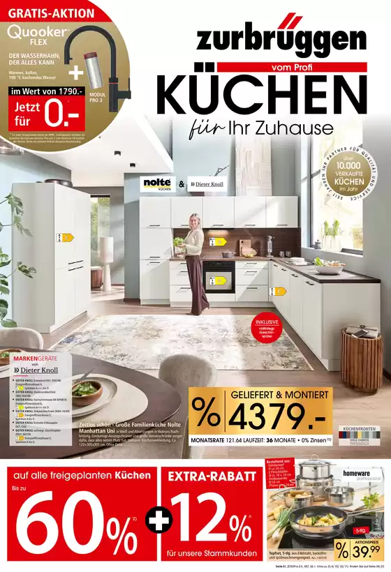 Zurbrüggen Prospekt in Lüchow (Wendland) | Küchen für Ihr Zuhause | 2026-09-14T00:00:00.000Z - 2026-10-24T00:00:00.000Z