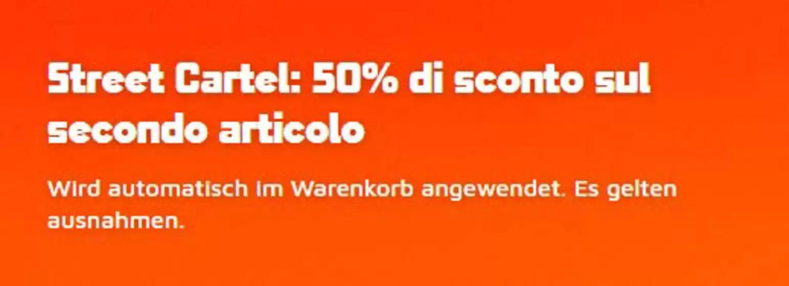 Foot Locker Katalog in Duisburg | Street Cartel : 50 % Sconto Sul Secondo Articolo | 2026-09-15T00:00:00.000Z - 2026-10-02T00:00:00.000Z
