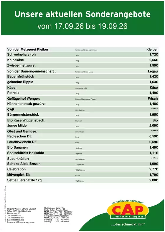 CAP Markt Katalog in Sindelfingen | Große Auswahl an Angeboten | 2026-09-17T00:00:00.000Z - 2026-09-19T00:00:00.000Z