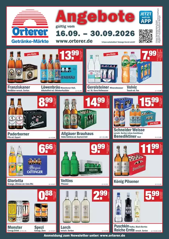 Fränky Getränke Prospekt in Niedernhausen | Get The Bigg Sale! | 2026-09-16T00:00:00.000Z - 2026-09-30T00:00:00.000Z