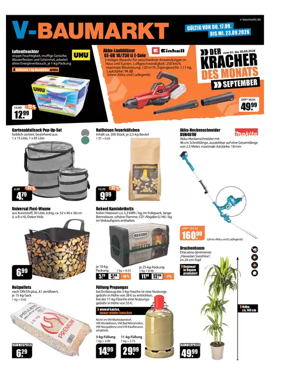 V Baumarkt Katalog | Aktuelle Angebote V Baumarkt | 2026-09-17T00:00:00.000Z - 2026-09-23T00:00:00.000Z