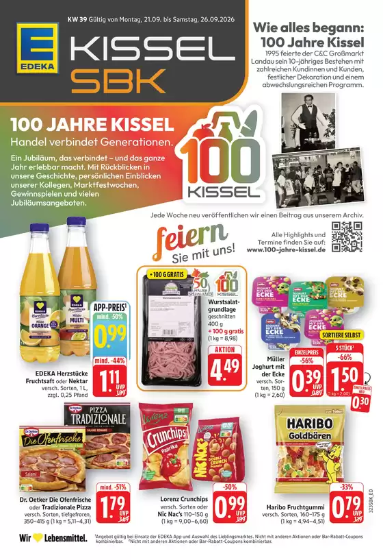 Edeka Kissel SBK Katalog | Edeka Kissel SBK flugblatt | 2026-09-21T00:00:00.000Z - 2026-09-26T00:00:00.000Z