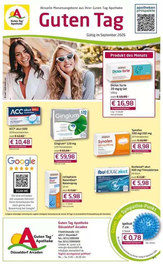 Guten Tag Apotheke Prospekt in Buxtehude | Aktuelle Monatsangebote aus Ihrer Guten Tag Apotheke | 2026-09-17T00:00:00.000Z - 2026-09-30T00:00:00.000Z