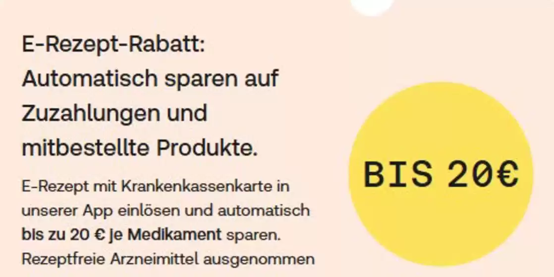 Shop-Apotheke Katalog | BIs Zu 10€ Mit Dem Ersten E-Rezept Sparen | 2026-09-17T00:00:00.000Z - 2026-10-03T00:00:00.000Z