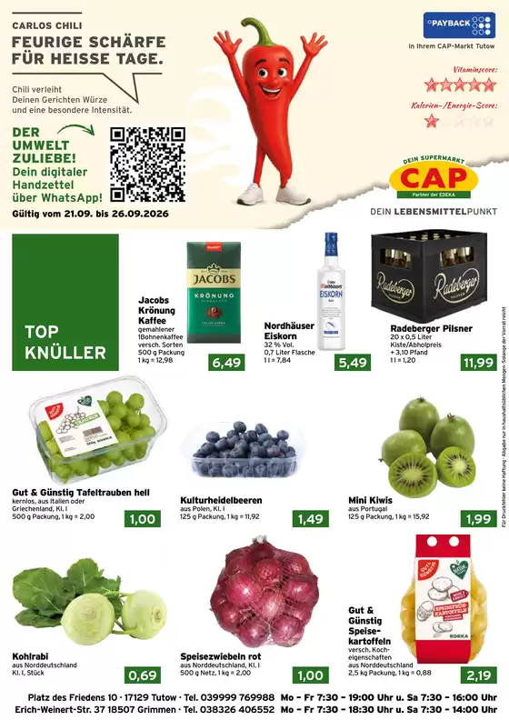 CAP Markt Katalog | Tolles Angebot für alle Kunden | 2026-09-21T00:00:00.000Z - 2026-09-26T00:00:00.000Z