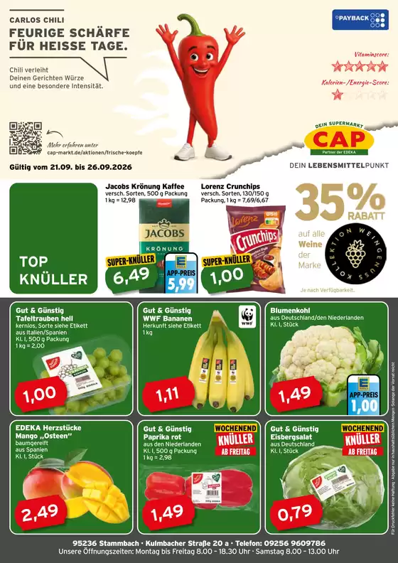 CAP Markt Katalog in Niedereschach | Tolles Angebot für alle Kunden | 2026-09-21T00:00:00.000Z - 2026-09-26T00:00:00.000Z