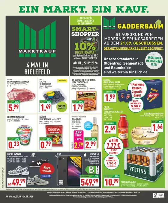 Marktkauf Katalog | Angebote für Schnäppchenjäger | 2026-09-21T00:00:00.000Z - 2026-09-26T00:00:00.000Z