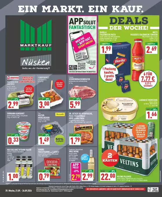 Marktkauf Prospekt in Grünstadt | Exklusive Deals und Schnäppchen | 2026-09-21T00:00:00.000Z - 2026-09-26T00:00:00.000Z