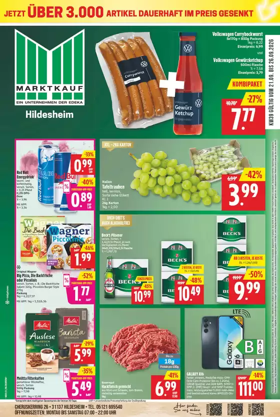 Marktkauf Prospekt in Zwönitz | Jetzt sparen mit unseren Deals | 2026-09-21T00:00:00.000Z - 2026-09-26T00:00:00.000Z