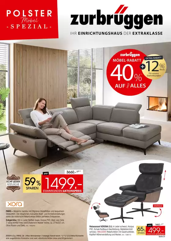 Zurbrüggen Katalog in Haan | Polstermöbel Spezial | 2026-09-21T00:00:00.000Z - 2026-10-12T00:00:00.000Z