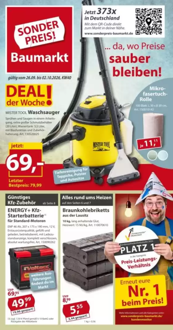 Sonderpreis Baumarkt Prospekt in Bamberg | Rabatte und Aktionen | 2026-09-26T00:00:00.000Z - 2026-10-02T00:00:00.000Z