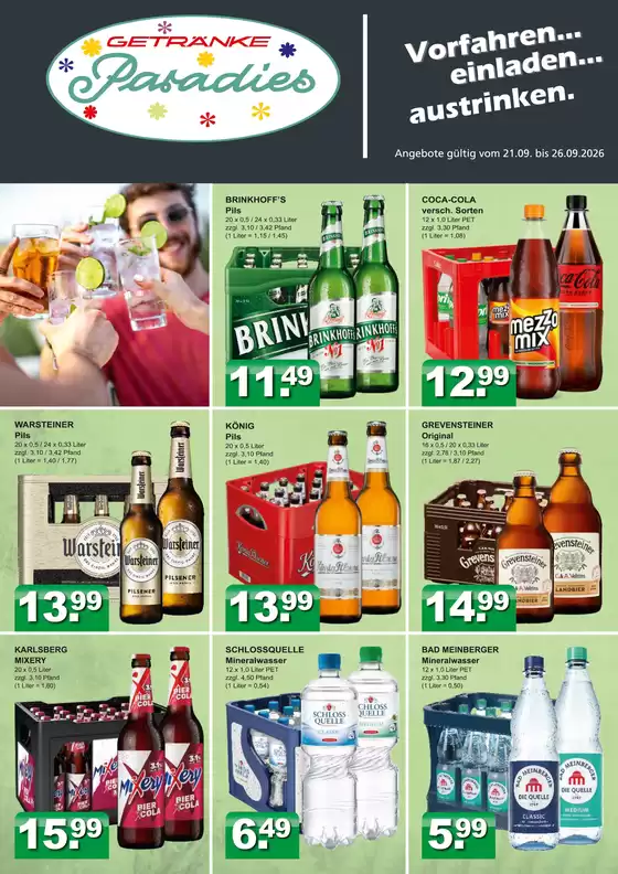 Getränkeparadies Gefromm Katalog | Sonderangebote für Sie | 2026-09-21T00:00:00.000Z - 2026-09-26T00:00:00.000Z