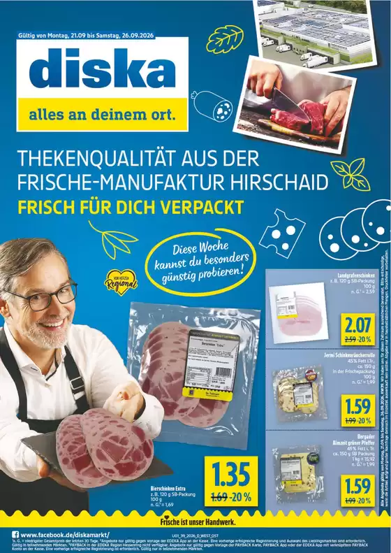 diska Prospekt in Bönningstedt | Diska flugblatt | 2026-09-21T00:00:00.000Z - 2026-09-26T00:00:00.000Z