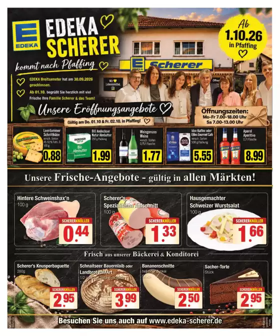 Edeka Scherer Katalog | Flugblatt KW40 2026 | 2026-10-01T00:00:00.000Z - 2026-10-02T00:00:00.000Z