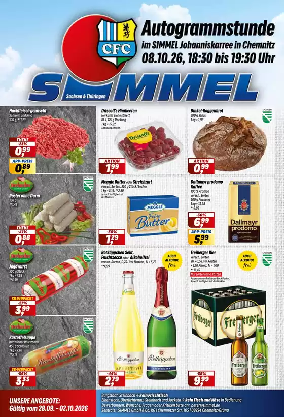 Simmel Katalog in Kraichtal | Exklusive Schnäppchen | 2026-09-28T00:00:00.000Z - 2026-10-02T00:00:00.000Z