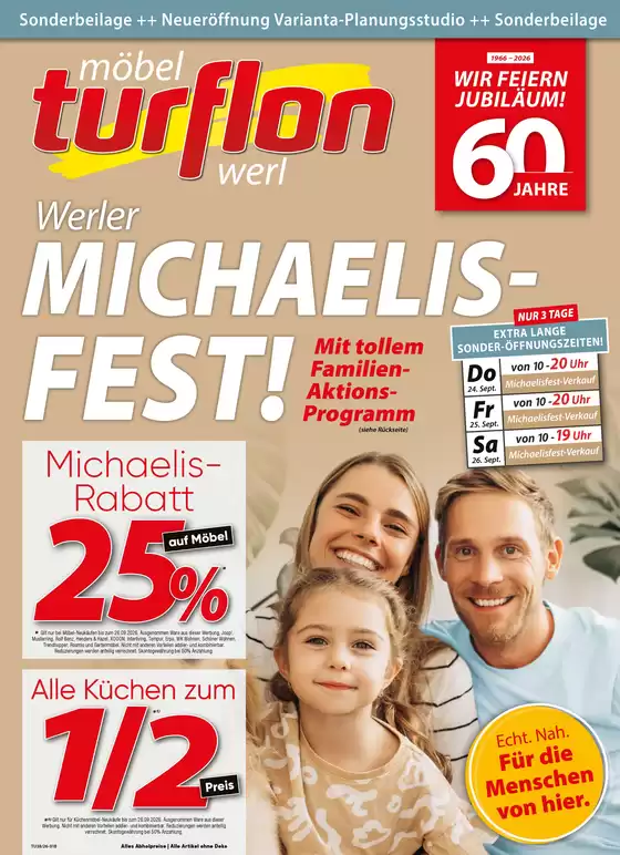 Möbel Turflon Prospekt in Gerhardshofen | Michawlis-Fest! | 2026-09-25T00:00:00.000Z - 2026-09-26T00:00:00.000Z